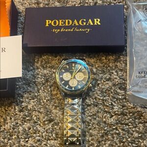 Men's Luxury Gold and Silver Watch